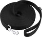 AmaGood Dog/Puppy Obedience Recall Training Agility Lead-15 ft 20 ft 30 ft 50 ft Long Leash-for Dog Training,Tie Out,Play,Safety,Camping (50 feet, Black)