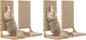 Zakkart 4-Pack Cat Scratching Board, 25.6'' Tall Cardboard L Shape Vertical Cat Scratchers for Indoor Cats, Cat Scratching Post for Wall and Couch, Large