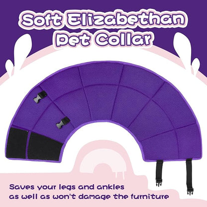 Dog Cone Collar Soft Cone for Medium Dogs After Surgery Adjustable Elizabethan Collar for Dogs to Stop Licking Wounds, Biting Stitches Professional Pet Recovery Cones E-Collar for Dog