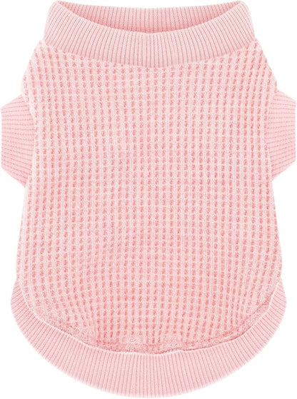Cozy and Functional Dog Shirts for Small Puppies: Stretchable Pink Attire with Easy-On Design, Ideal for Chihuahuas and Yorkies - Enhance Comfort and Playfulness on Chill Days Large