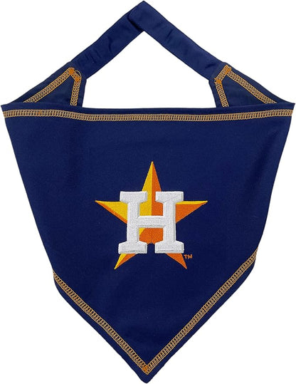Pets First MLB Houston Astros TIE Bandana, Large/X-Large. Dog Bandana Scarf Bib for Pet Cat Dog. The Ultimate Game-Day, Party Bandanna, Birthday Event
