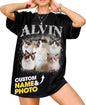 Mit & Mia Custom Your Own Bootleg Rap Shirts for Boyfriend Girlfriend Face Shirt with Photo Gift for Him Her Pet Lovers