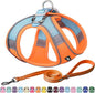 AIITLE Dog Harness, No-Pull Cat Harness with a Leash, Adjustable Reflective Dog Vest, Cat Harness Escape Proof, Outdoor Walking, Running,Training for Extra Small Dogs and House Cats Orange XXXS