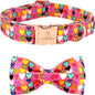 Lionheart glory Valentine's Dog Collar, Dog Collars with Bow, Pet Collar Adjustable Dogs Bowtie Pet Collars for Large Dogs
