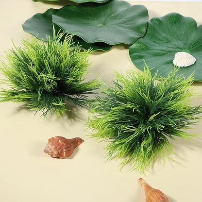 2pcs Aquarium Plants Decorations Artificial Fish Tank Plants Plastic Fish Tank Accessories Green Natural Style Aquarium Plants
