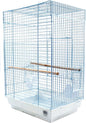 PENN-PLAX Cockatiel & Small Parrot Starter Kit with Birdcage, Cover, and Accessories – Perfect for Cockatiels, Conures, and Small Parrots – Square Dome – White