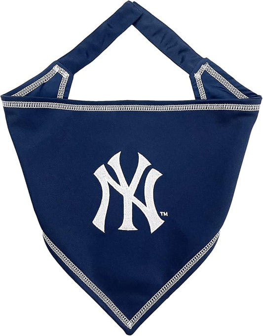 Pets First MLB New York Yankees TIE Bandana, Large/X-Large. Dog Bandana Scarf Bib for Pet Cat Dog. The Ultimate Game-Day, Party Bandanna, Birthday Event
