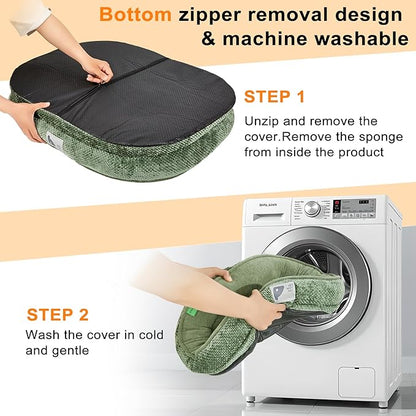 Orthopedic Cat Bed for Puppy & Kitten,Cat Sofa Bed with Egg Crate Foam Four Sided Dog Couch Beds with Removable Cover & Non-Slip Bottom Green XS