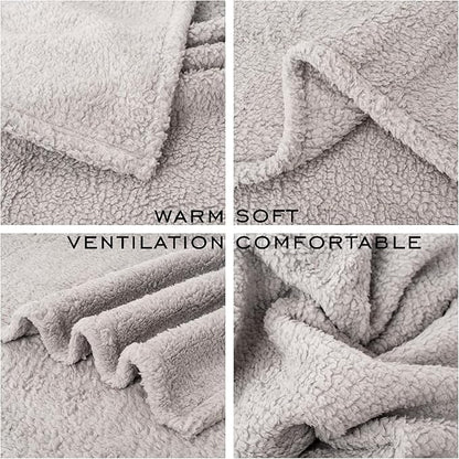 3 Blankets, Dog Cat Pet Blanket, Soft Warm Fleece, for Puppy, Small Dogs or Kitten, Cats, Plush Fuzzy Blanket for Bed, Sofa, Travel (32" x 24", 3/Pack, Beige+Light Gray+Dark Gray)
