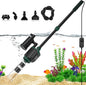 AQQA Fish Tank Cleaner, 34W 600GPH DC Gravel Vacuum for Aquarium, 6 in 1 Aquarium Vacuum Gravel Cleaner Adjustable Water Flow Cleaning Tools for Change Water Wash Sand Water Filter Water Circulation