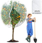 8 x 8ft Large Fruits Tree Netting, Garden Mesh Insect Tree Cover with Zipper Drawstring Bird Barrier Net Plant Bags Blueberry Bushes Protection Plant Cover for Prevent Animals Deer Squirrel Bug