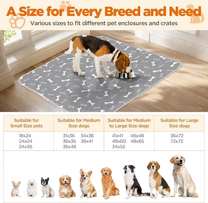Washable Pee Pads for Dogs, 2 Pack Large 36"x41" Fast Absorbent Reusable Puppy Pads , 100% Waterproof Non Slip and Leak-Proof Whelping Pads Potty Training Pads for Crate, Playpen, Bed, Sofa