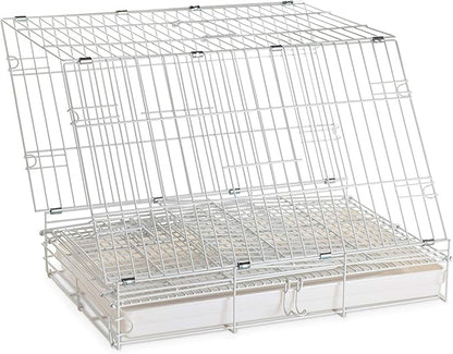 Prevue Hendryx Travel Bird Cage - Short Term Travel Cage, Carrier for Small Birds, Ideal for Small Conures, Parrots, Cockatiels, Parakeets, Includes Bowls and Perch - White