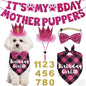 Dog Birthday Decorations, Multi Sizes Dog Birthday Bandana Girl Dog Birthday Hat Crown Bow Tie Birthday Numbers It’s My Bday Mother Puppers Sign Banner for Small Dogs Pets (Pink, Small)