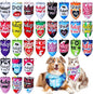 30 Pcs Adopt Me Dog Bandanas Bulk Pet Bibs Colorful Triangle Scarf Pet Adopt Me Bandanas for Medium Large Dogs Birthday Adoption Grooming Costume Decor