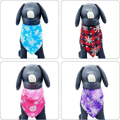 30 Pack Winter Dog Bandanas Bulk for Small Dogs Stitch Edge Dog Bandanas Puppy Cats Scarves Grooming S