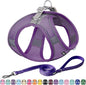 AIITLE Escape Proof Dog Harness - Step in Adjustable Dog Harness No Choke Over with Breathable Mesh and Quick-Release Buckle for All Weather- Outdoor Walking, Training for Medium Dogs Pure Purple XL