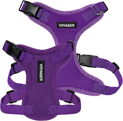 Voyager Step-in Pet Harness - All Weather Mesh, Adjustable Step in Harness for Cats and Dogs by Best Pet Supplies - Purple, M