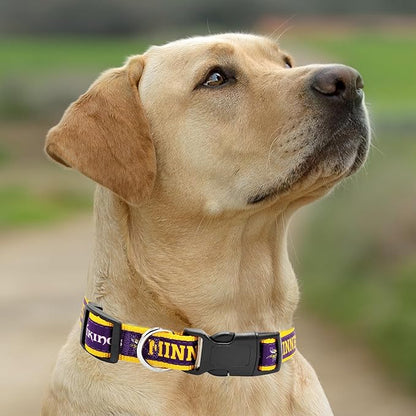 Pets First NFL Minnesota Twins Licensed PET COLLAR, Small - Heavy-Duty, Strong, and Durable Dog Collar. Available in 31 Football Teams and 4 Sizes