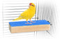 Spoiled Pet® Bird Cage Perch Stand 2-Pack - Beak and Foot Grinding Platform - Parakeets, Cockatiels, Canaries, Finches, Conures, Lories, and Budgies - Hamsters and Gerbils (Wood Perch)