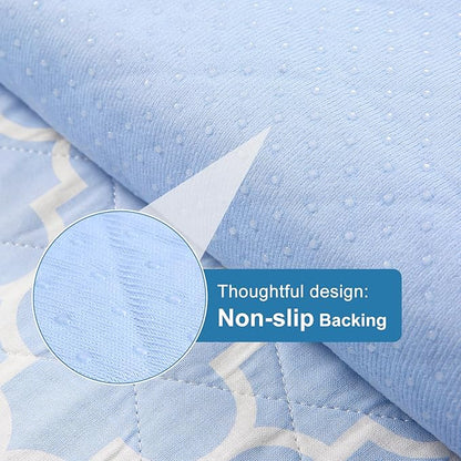 OUTCREATOR® Washable Bed Pads 34" x 56" (Pack of 2), Incontinence Mattress Protector, Anti-Slip Waterproof Underpads for Adults Kids Elderly Pets, Absorbency & Reusable Bedwetting Pads (Blue)