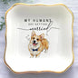 Custom Pet Portrait Watercolor Ring Dish, My Humans Are Getting Married Jewelry Tray, Engaged Ring Dish Gift for Newly Engaged Wedding Gift for Wife Her Fiance Bestie Bride To Be Newlyweds
