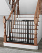 Cumbor 29.7-40.6" Baby Gate for Stairs, Baby Essential Safety Gate, Mom's Choice Awards Winner-Dog Gate for Doorways, Pressure Mounted Auto-Close Pet Gates for Dogs Indoor, Durable Child Gate, Black