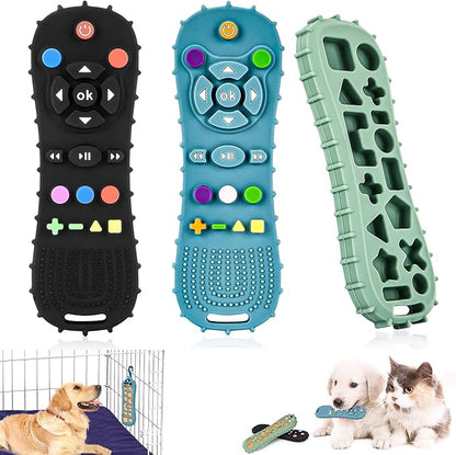 Natural Teething Rubber Chew Toys for Dogs - Stuffable Dog Toy for Extended Playtime - Chew & Fetch Toy for Puppies - for Small Puppies Tough Dog Toys for Aggressive Chewers Small Breed (Black)
