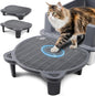 Adjustable Cat Ramp Litter Box Step Double Layer with Filter Function, Elevated Litter Box Ramp for Senior Cats Easy Cleaning Cat Litter Tray for Floor Indoor (Dark Grey)