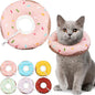 Cat Cone Collar Soft, Waterproof Cat Recovery Collars Spay Cones to Stop Licking Cute Donut E Collar After Surgery Anti-Lick Wound Healing Safety Elizabethan Collar for Kittens (Donut Pink, Small)