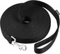 AMAGOOD Dog/Puppy Obedience Recall Training Agility Lead-15 ft 20 ft 30 ft 50 ft Long Leash-for Dog Training,Tie Out,Play,Safety,Camping (15Feet x 1Inch, Black)