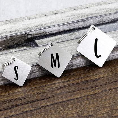 Ultra Joys Dog ID Tag, Custom Dog Tag Personalized Cat Tag, Pet ID Tag, Brushed Stainless Steel Diamond Dog Tag Silver Small
