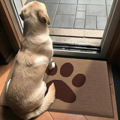 Buganda Dog Door Mat for Muddy Paws, Absorbent Dirt Trapper Non Slip Indoor Doormats, Washable Low-Profile Mat for Mud Dogs, Entryway Carpet for Inside Floor (48x30 Inches, Beige)