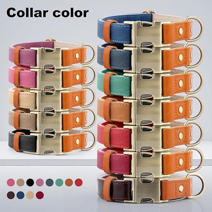 Plutus Pet Genuine Leather & Hemp Dog Collar – Adjustable Heavy Duty Pet Collar with Quick Release Metal Buckle, Soft & Stylish for Puppy and Small, Medium, Large Dogs (Royal Blue, XS)
