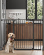 Cumbor 36" Extra Tall 29.7"-51.5" Baby Gate for Stairs, Easy Wall Through Dog Gates for Doorways Extra Wide, Pressure Mounted Tall Pet Gate Indoor, Safety Auto-Close Child Gate for Kids, Black