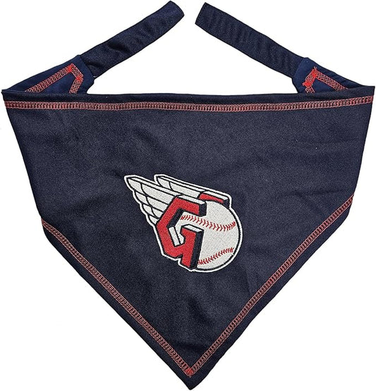 Pets First MLB Cleveland Guardians TIE Bandana, Large/X-Large. Dog Bandana Scarf Bib for Pet Cat Dog. The Ultimate Game-Day, Party Bandanna, Birthday Event