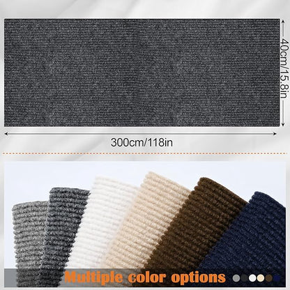 Cat Furniture Protector - 118" x 15.8" Trimmable Self-Adhesive Couch Scratch Protector from Cats, Cat DIY Climbing Couch Protector for Scratch Post Cat Tree Shelves Wall Indoor (Dark Gray)
