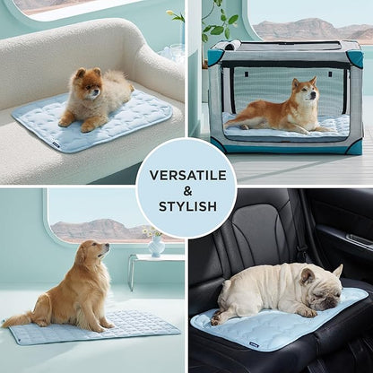 Bedsure Cooling Mat for Large Dogs – 48x30 Thin Washable Cooling Pet Pad for Puppy, QMAX>0.5, XXL Portable Kennel Puppy Bed for Summer, Non-Slip Summer Crate Pad for Big Dog Up to 100 lbs