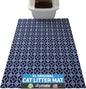 Drymate Cat Litter Box Mat, Litter Trapping Mat, Waterproof, Urine-Proof, Absorbent, Machine Washable, Soft on Paws, Contains Mess, Protects Floors, Kitten Supplies, Indigo, 29x36 XL