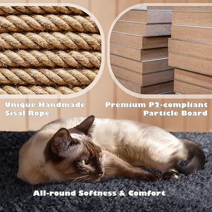 Yaheetech 54in Cat Tree Tower Condo, Cat Tree for Indoor Cats w/Scratching Post for Kittens Pet House Play