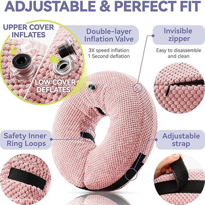 Soft Inflatable Dog Cone for Large Medium Small Dogs Cats - Neck Donut, E Collar Alternatives for Recovery