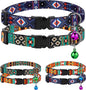 Cat Collar Breakaway 2PCS Adjustable Pattern Tribal Aztec Southwest Safety Pet Collars for Cats Kitten (Aztec + Tribal)