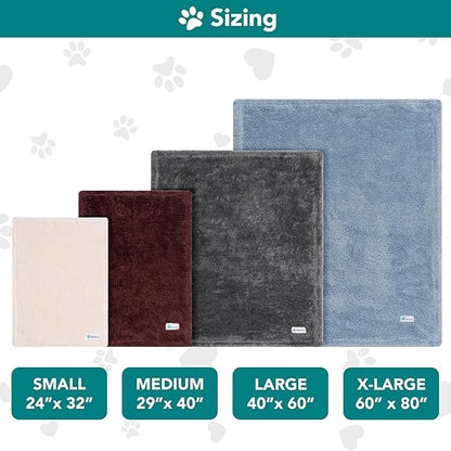 PetAmi Dog Blanket for Small Medium Dogs Brown, Fluffy Soft Puppy Blanket, Sherpa Fleece Cat Blanket for Kitten Doggie, Calming Pet Blanket Throw for Couch Sofa Bed Washable, Medium 29x40