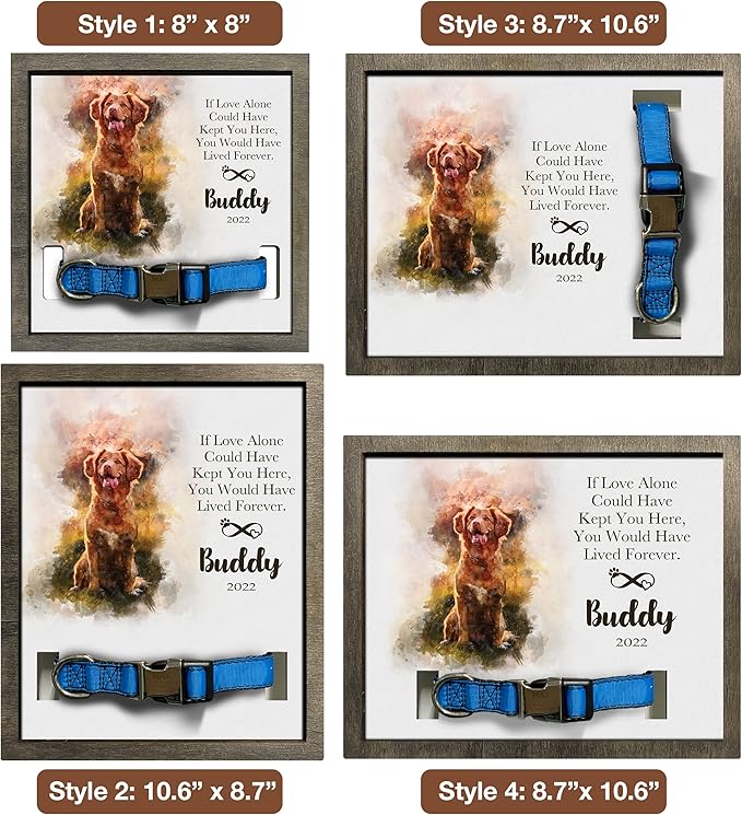Personalized Pet Memorial Gifts Water Color Dog Picture Frame Dog Loss Sympathy Memorial Frames For Pictures Sympathy Gifts Keepsake Bereavement Funerary Decor Wall Best