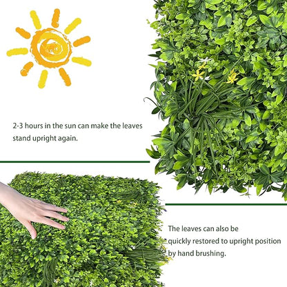 Artificial Plant Wall Roll: 40X120 in (33.5 sqft) UV-Anti Ivy Privacy Fence Screen Faux Greenery Panels Backdrop Boxwood Ivy Vine Leaf Hedge Fence for Indoor Outdoor Green Decor