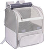 Pesen Cat Backpack Carrier, Breathable & Foldable Pet Carriers for Cats, Small Dogs and Rabbits Under 15 lbs, Airline Approved Dog & Cat Carrier Backpack for Hiking, Travel, Camping, Light Gray