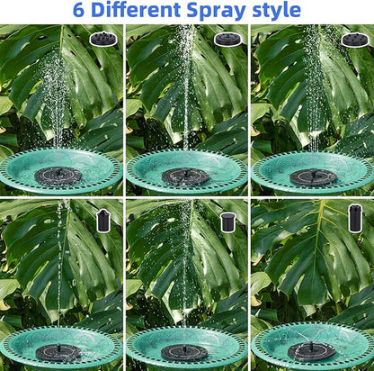 Solar Fountain for Bird Bath, Solar Water Fountain with Multiple Nozzles & Fixed Pipes, Upgraded Version 3.5W Solar Water Pump, Suitable for Bird Bath, Garden, Courtyard, Fish Tank, Outdoor
