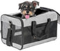 Dog Carrier Soft Sided, Large Cat Carrier with Inner Safety Leash, Pet Transport Carrier for Large Cats and Medium Dogs up to 20 Lbs, Collapsible Travel Puppy Carrier Bag -Gray L