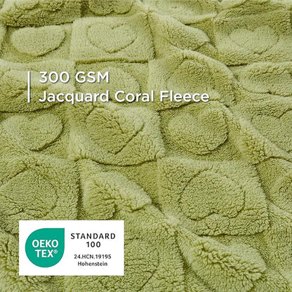 Bedsure Dog Blanket for Small Dogs Washable - Fluffy Fuzzy Puppy Cat Blanket with Premium 300GSM Coral Fleece Soft for Pet Kitten Doggy, Green, 25x35IN