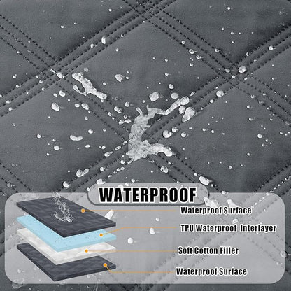 Smiry Waterproof Dog Bed Cover Blanket 30x53, Soft Reversible Pet Blanket, Washable Leakproof Cats Dogs Couch Cover for Sofa, Couch, Furniture, Dark Grey/Dark Grey